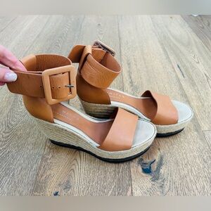 Palomito Wedges in cognac, size 40, used once